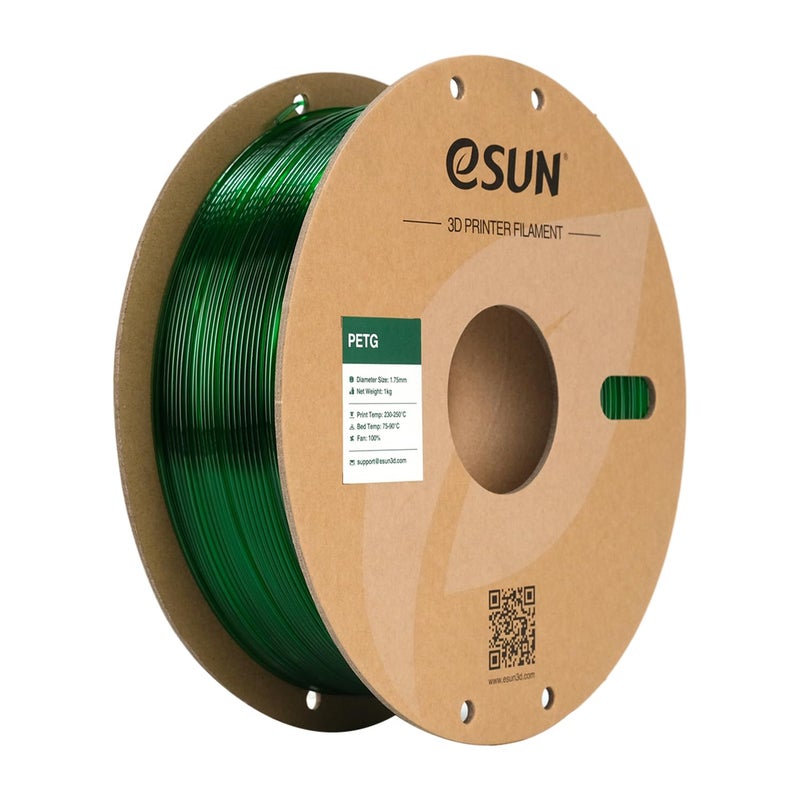 eSUN PETG Filament 1.75mm, 3D Printer Filament PETG, Dimensional Accuracy +/- 0.05mm, 1KG Spool (2.2 LBS) 3D Printing Filament for 3D Printers, Green - Image 1